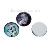 Picture of Glass Dome Seals Cabochon Round Flatback At Random Mixed Tree Pattern Transparent 12mm( 4/8") Dia, 10 PCs