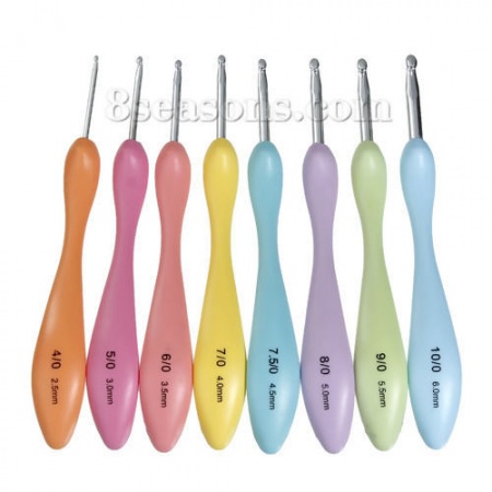 Wholesale Random Single Color Aluminum Crochet Hooks 