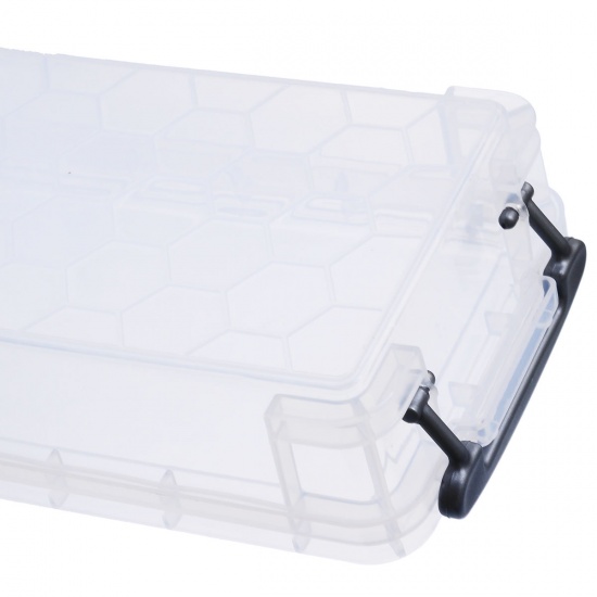 Изображение ABS Пластик Коробка для Хранения или Выставки Бусины Прямоугольник Прозрачный 21.5см x 10см, 1 ШТ