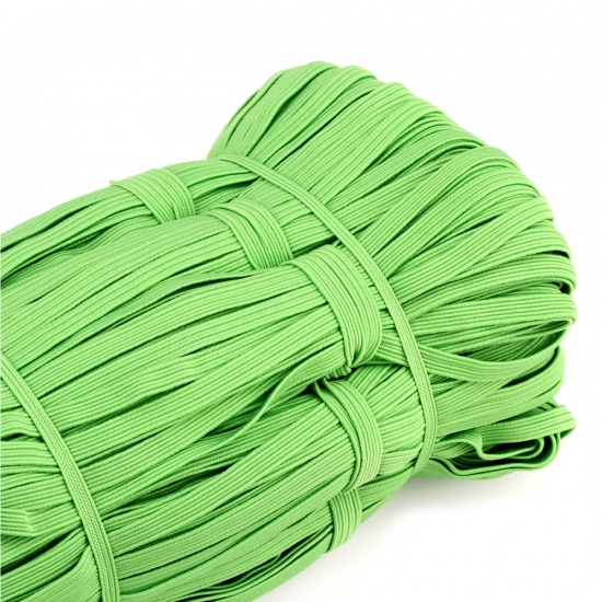 Picture of Polypropylene Fiber Multifunctional Elastic Band For Crafts Sewing Masks DIY Supplies Grass Green 6mm, 1 Roll (Approx 30 M/Roll)