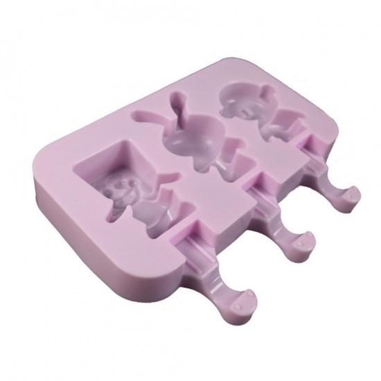 Picture of At Random - Cartoon Food Silicone Mold DIY Homemade Cartoon Ice Maker Mould With Cover
