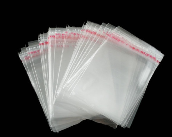 Picture of Plastic Self-Seal Bags Transparent (Usable Space: 4.5x4cm) 6cm x4cm(2 3/8" x1 5/8"), 2000 PCs