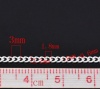 Imagen de Aleación Abierto Enlace Curb Cadena Curb cadenas Accesorios Argentado 3x2.2mm, 100 M