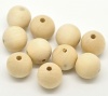 Immagine di Legno Separatori Perline Tondo Naturale Dia Circa: 20-19mm, Foro: Circa 5.5mm-3.8mm, 500 Pz