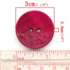 Imagen de Botón de Coser Costura Dos Agujeros Madera de Ronda ,Al Azar 3cm Diámetro, 500 Unidades
