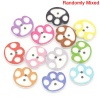 Picture of Wood Sewing Button Scrapbooking Dog's Paw At Random Mixed 2 Holes 14mm( 4/8") x 16mm( 5/8"), 1000 PCs