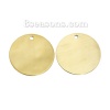 Picture of 10 PCs 304 Stainless Steel Blank Stamping Tags Charms Round Disc Gold Plated 30mm Dia.