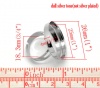 Immagine di Ottone Regolabile Anello Tondo Tono Argento Basi per Cabochon Adatto 25mm 18.3mm 2 Pz