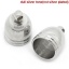 Picture of Brass Cord End Caps For Jewelry Necklace Bracelet Clock Silver Tone 14mm( 4/8") x 10mm( 3/8"), 2 PCs