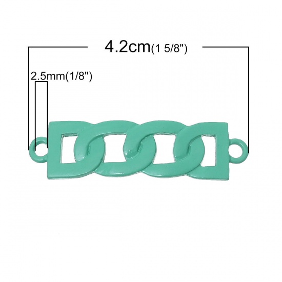 Изображение Коннекторы фурнитуры Прямоугольник Зеленый 4.2см x 1.1cm, 1 ШТ