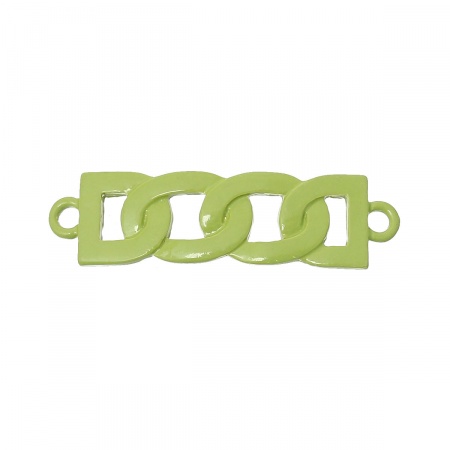 Zinc Metal Alloy Connectors Findings Link Chain Fruit Green 4.2cm x 1.1cm, 1 Piece