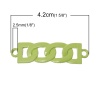 Immagine di Lega di Zinco Connettore Accessori Rettangolo Verde di Frutta 42mm x 11mm, 1 Pz
