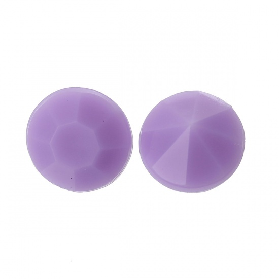 アクリル ラインストーン 円形 ファセット・カット 薄紫色 直径： 6mm、 65 個 の画像