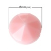 アクリル ラインストーン 円形 ファセット・カット ピンク 直径： 6mm、 65 個 の画像