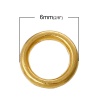 Picture of 1.2mm Zinc Based Alloy Closed Soldered Jump Rings Findings Circle Ring Gold Plated 6mm Dia, 80 PCs