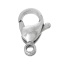 Immagine di 304 Acciaio Inossidabile Fibbia Aragosta Tono Argento 11mm x 7mm, 2 Pz