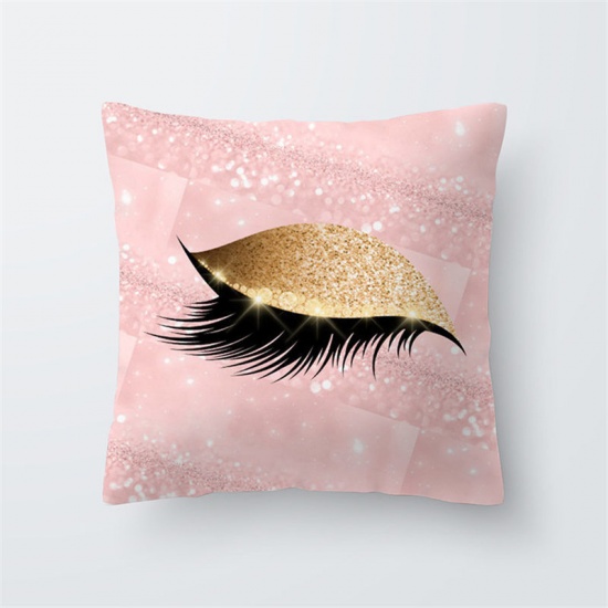Picture of Polyester Pillow Cases White Square Eyelash 45cm x 45cm, 1 Piece