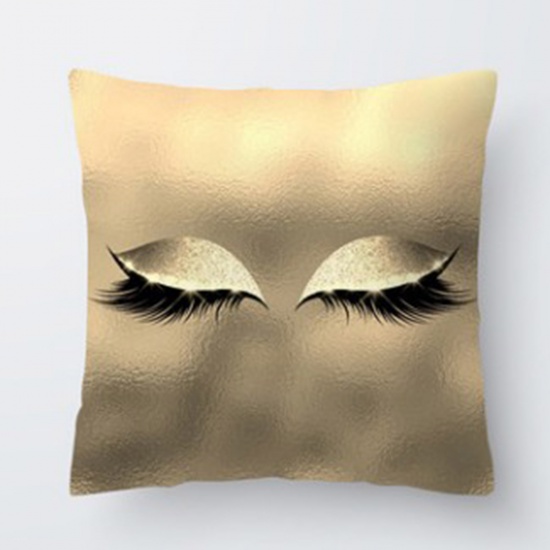 Picture of Polyester Pillow Cases Golden Square Eye 45cm x 45cm, 1 Piece