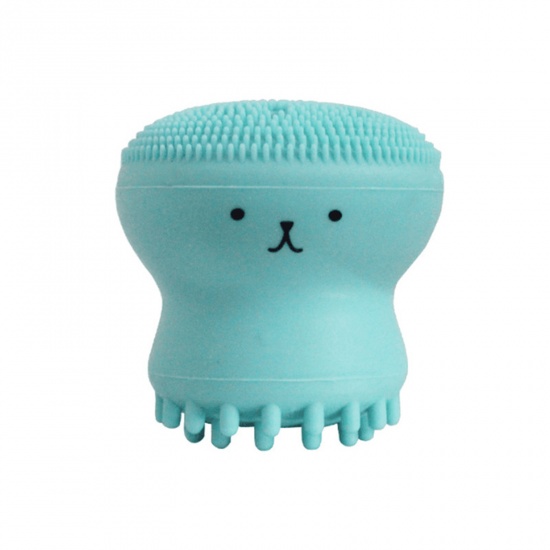 Picture of Silicone Face Cleansing Brush Octopus Green 5.5cm x 4.5cm, 1 Piece