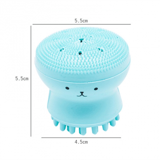 Immagine di Silicone Spazzola Detergente Polpo Verde 5.5cm x 4.5cm, 1 Pz