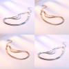 Picture of Brass Bracelets Platinum Filled 14cm(5 4/8") long, 1 Piece
