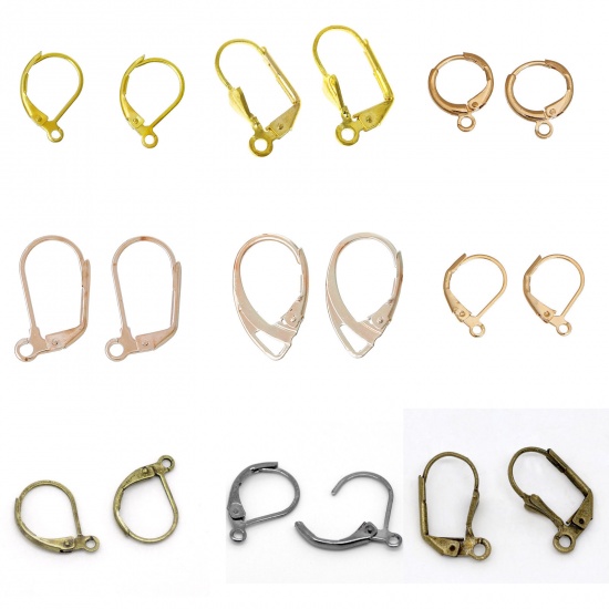 Picture of Brass Lever Back Clips Earring Findings                                                                                                                                                                                                                       