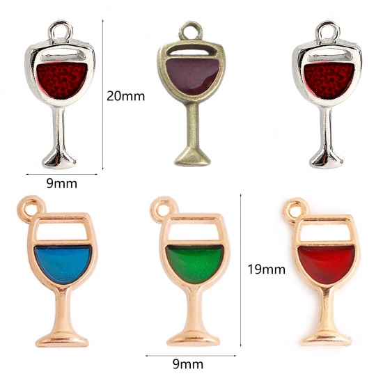 Picture of Zinc Based Alloy Charms Glass Enamel