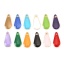 Immagine di Ottone Sequins Smaltati Charms Colore di Ottone Rosso Goccia 12mm x 5mm, 10 Pz