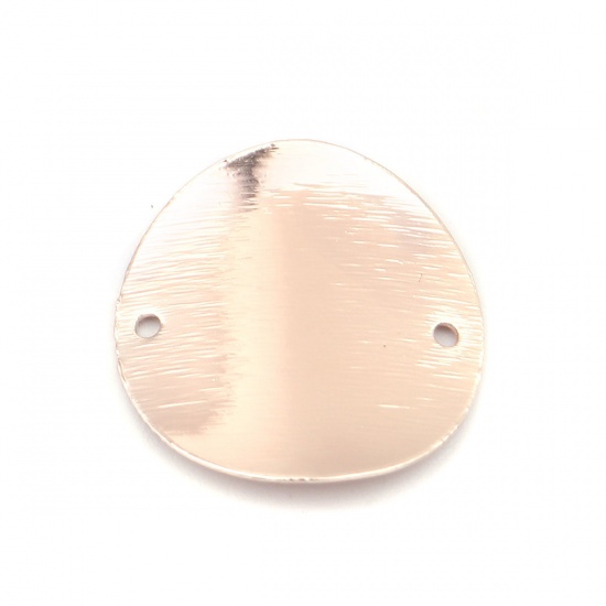 Picture of Brass Connectors Round Rose Gold Curve 20mm Dia., 5 PCs