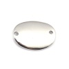 Imagen de Latón Conectores Óvalo Tono de Plata Curva 19mm x 14mm, 5 Unidades