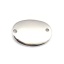 Picture of Brass Connectors Oval Silver Tone Curve 19mm x 14mm, 5 PCs