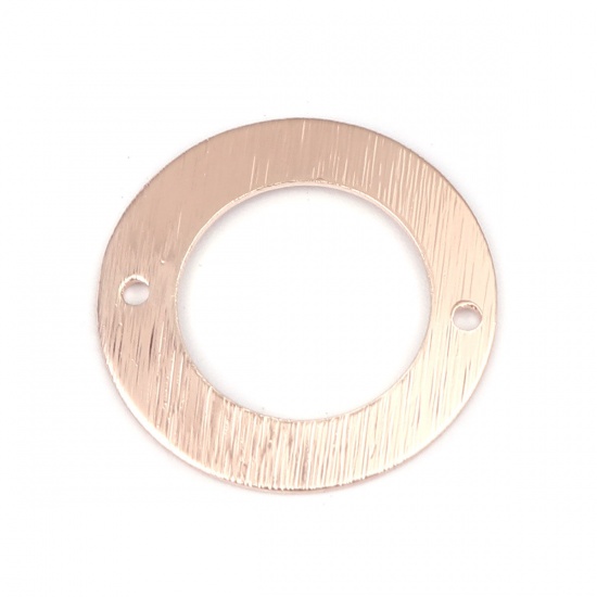 Picture of Brass Connectors Circle Ring Rose Gold Hollow 22mm Dia., 5 PCs                                                                                                                                                                                                
