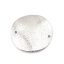 Immagine di Ottone Connettore Tondo Tono Argento Polvere di Stelle 25mm Dia., 5 Pz