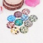 Picture of Glass Dome Seals Cabochon Round Flatback At Random Camouflage Pattern 12mm Dia, 100 PCs