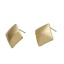Immagine di Ottone Orecchini a Perno Vero Oro Placcato Rombo W/ Loop 18mm x 18mm, Dimensione di Posta / Cavo: (20 misura), 4 Pz
