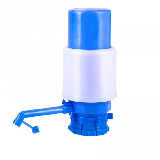 Imagen de Bomba De Botella De Agua A Presión Manual de Polipropileno Azul 14.6cm x 8.8cm, 1 Unidad