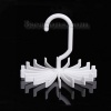 Image de Porte-cravate en Plastique Rond Blanc Support Organiseur de Châles Écharpe Rotatif Ajustable 13.5cm x 11.2cm, 1 Pièce