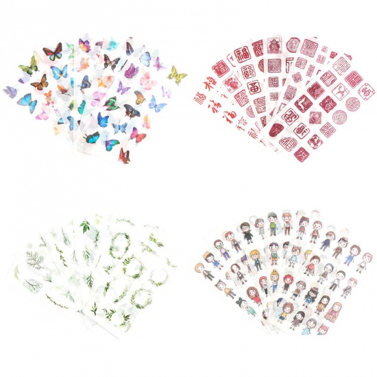 Immagine di Carta DIY Decorazione Di Scrapbook Adesivi Multicolore Farfalla 16cm x 8cm, 1 Serie ( 6 Pz/Serie)