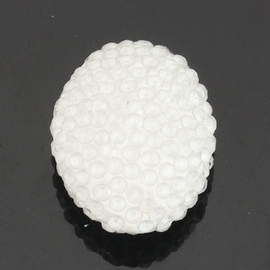 Immagine di Argilla Perline Ovale Trasparente Strass Circa 22mm x 18mm - 21mm x 17mm, Foro: Circa 0.6mm, 1 Pz
