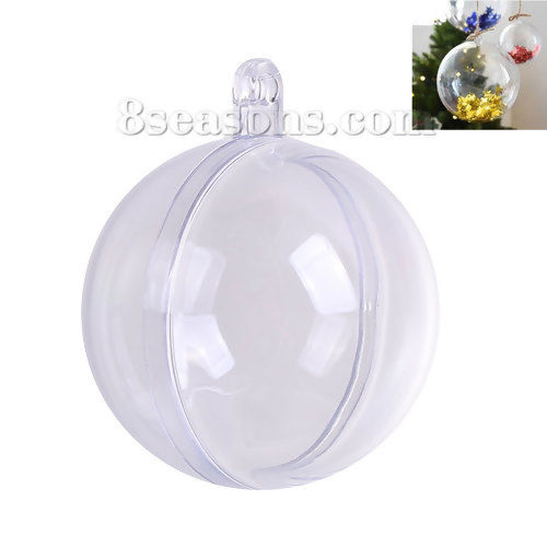 Picture of Plastic Christmas Fillable Ball Home Decoration Clear Transparent