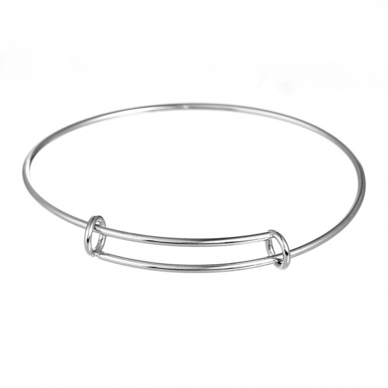 Picture of Stainless Steel Expandable Charm Bangle Bracelet