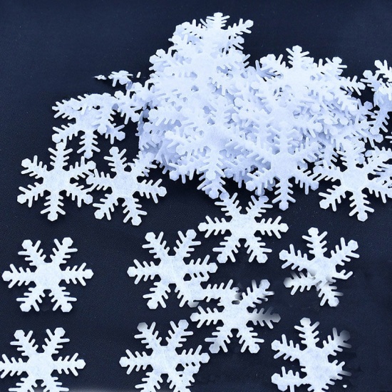 Picture of AB Color - Style13 100PCS/Lot Christmas Snowflakes Non-woven Fabric Confetti For Home Christmas Party Table Decoration DIY Handmade Gift Supplies