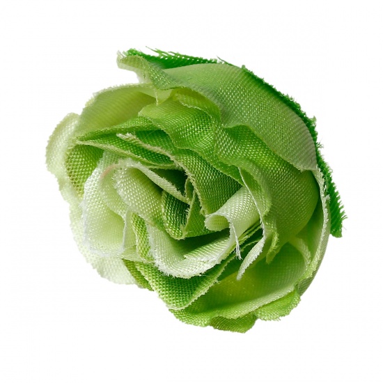 Immagine di Stoffa Forniture di Nozze Fiore Verde Lunghezza: 3cm-4cm Larghezza: 2.5cm-3.3cm, 25 Pz