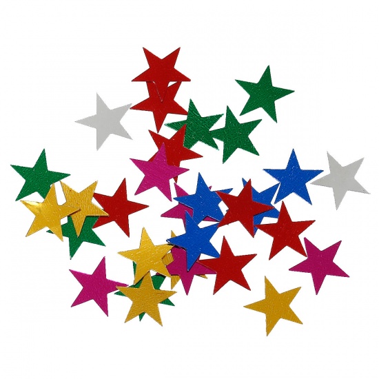 Picture of PVC Confetti Party Decorations Star At Random 10.0mm x 10.0mm , 100 Grams