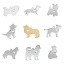 Imagen de 304 Acero Inoxidable Silueta Animal Puede Tallar Llana Colgantes Charms Perro 1 Unidad