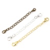 Picture of Alloy Extender Chain For Jewelry Necklace Bracelet Antique Bronze With Lobster Claw Clasp 76mm(3") long, 30 PCs