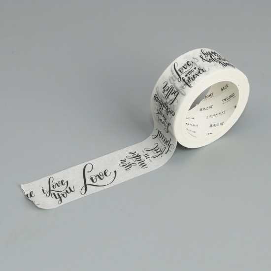 紙 和紙テープ " Love " 文字 パターン  の画像