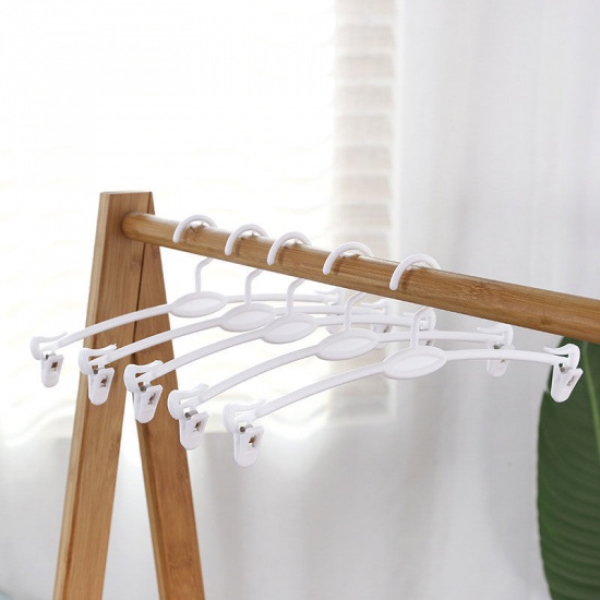 Picture of Rose 10pcs/lot 26cm NonSlip Strengthen abs plastic hanger bra rack soft underwear hangers slip - resistant magic underwear panties clip Drying Racks