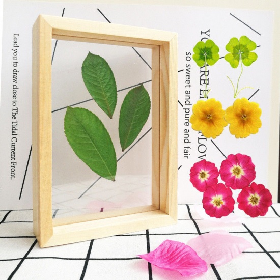 Picture of Wood Photo Picture Frames Leaf Natural Dried Flower 20.8cm x 15.7cm, 1 Piece