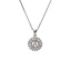Immagine di 304 Acciaio Inossidabile Collana Tono Argento Tondo Lettera Messaggio" A " Trasparente Strass 45cm Lunghezza, 1 Pz